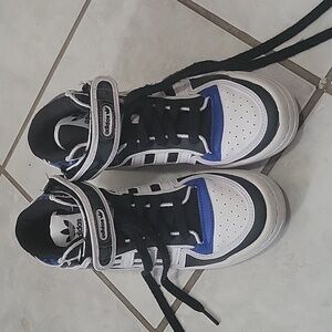 Adidas Kids Sneakers - Black, White, and Blue